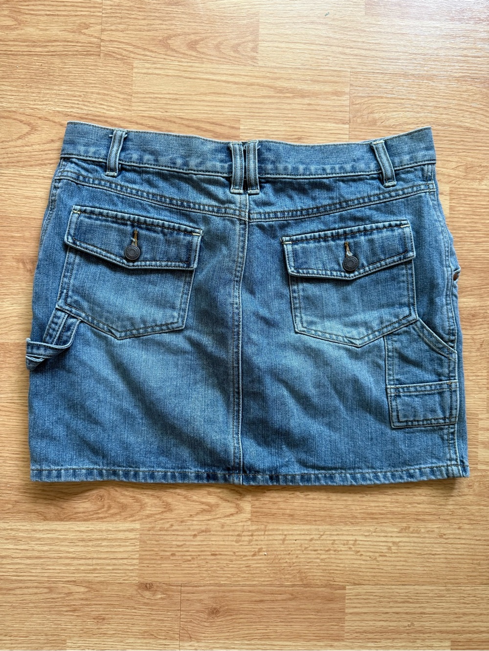 Old Navy Light Blue Denim Mini cargo skirt